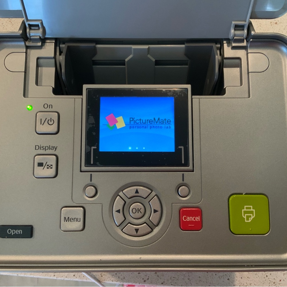 Epson PictureMate PM 240 Personal Photo Printer B382A W/AC Adapter Grey